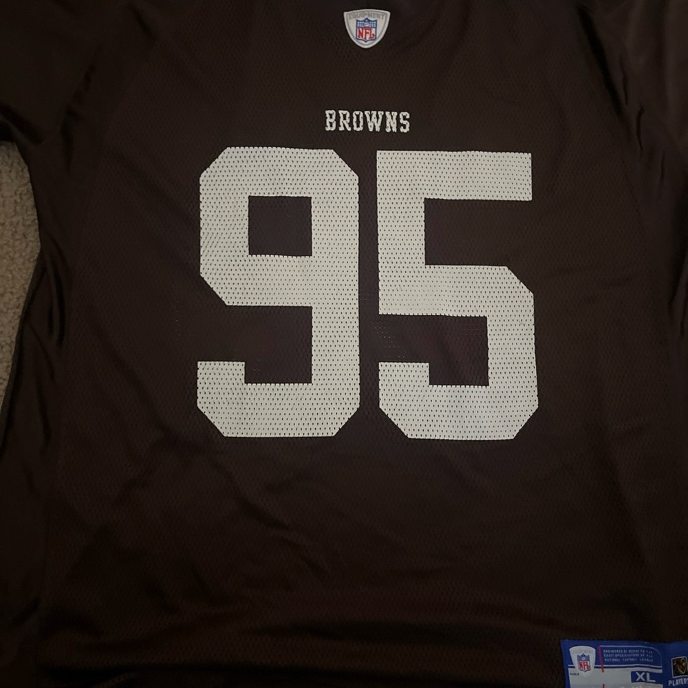 CLEVELAND BROWNS Jersey XL VTG REEBOK WIMBLEY Mesh NFL AFC AL Logo Pristine Rare - Picture 7 of 11